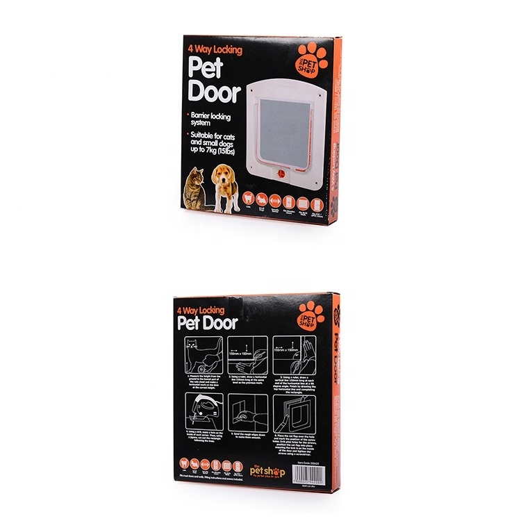 Pet flap 4-way locking magnetic home interior cat door tough pp pet cat flap door for dog and cat