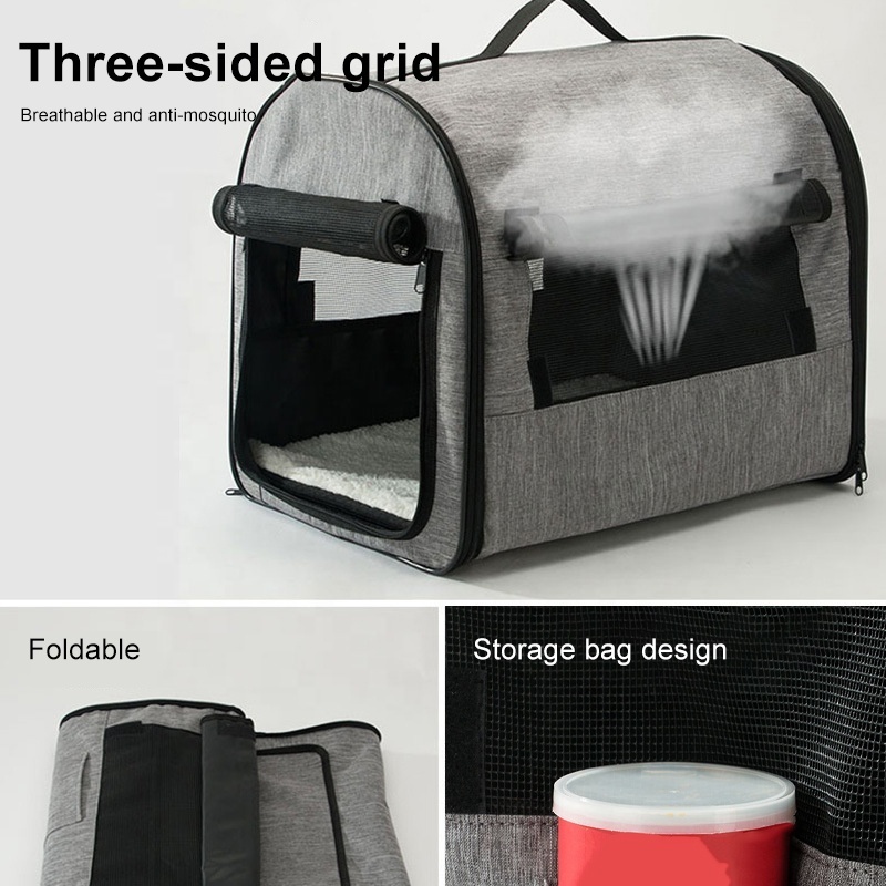 Dog Carrier Bag Portable Cat Cage Kennel Bed Collapsible Pet Car Travel Crates for Puppies Kitten Medium Cats Dogs Small Animals