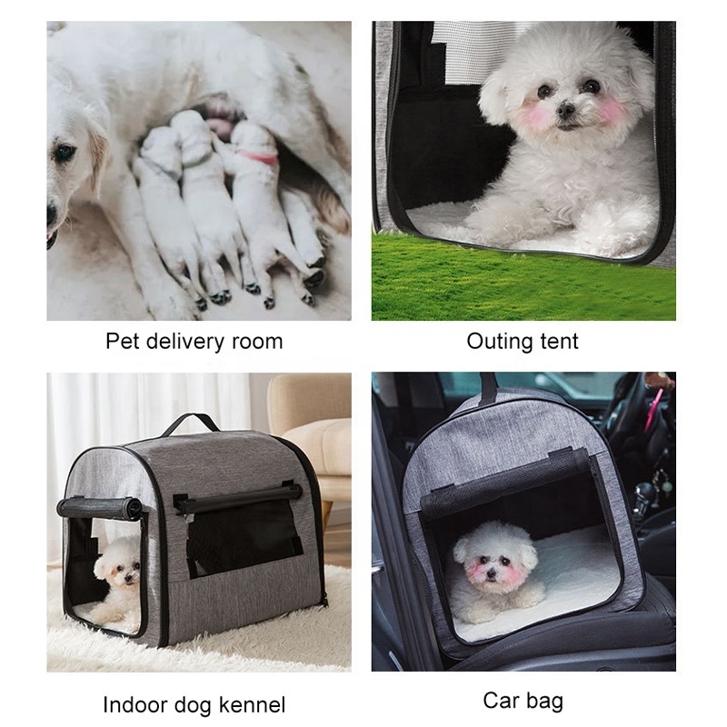 Dog Carrier Bag Portable Cat Cage Kennel Bed Collapsible Pet Car Travel Crates for Puppies Kitten Medium Cats Dogs Small Animals