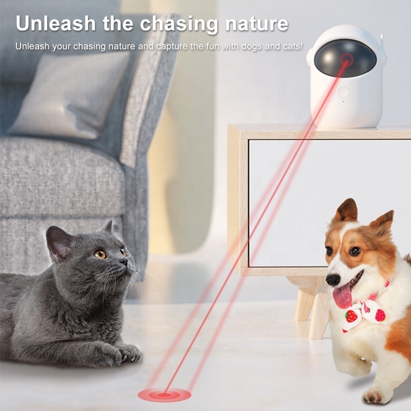 Automatic Laser Cat Toy Pet Interactive USB Rechargeable Indoor Dogs Laser Pointer cat laser toy automatic