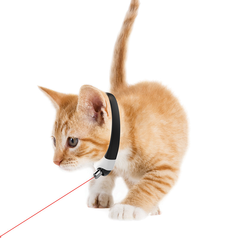 Retractable And Adjustable Angle Cat Laser Collar USB Rechargeable Pet Laser Collar Kiti Light Teaser Interactive Toy