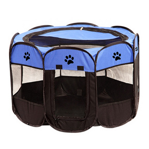 Portable Foldable Indoor/Outdoor Removable Mesh Shade Cover Pet Playpen Exercise Kennel Dogs Cats pet fencing