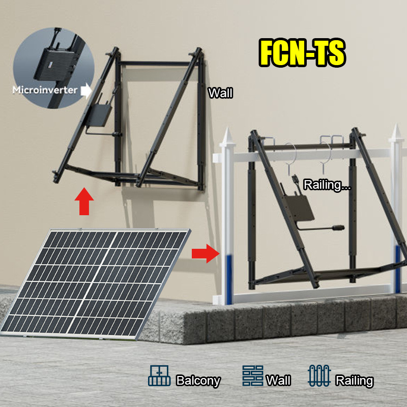 Easy Installation Balcony Solar System  2000w Micro Inverter Solar Charging Kit House Garden Home Solar Panel Kit With Inverter