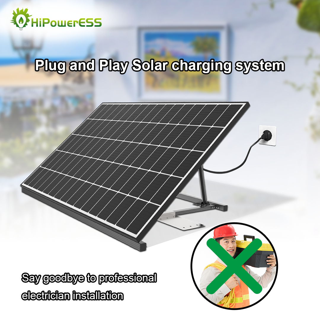 On grid plug and play solar panel system charging 400W 460W adjusting beam angle bracket 550W solar kit