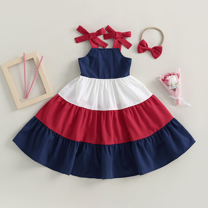 New Baby Girls Dress Toddler Summer 1-6years Occasion Sleeveless Slip Twirl Dress Fancy Children Party Simple Girls Dress