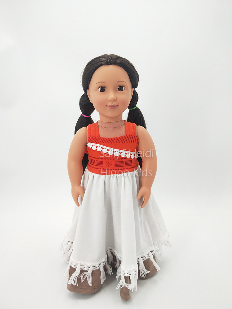 RTS Princess Dress For Doll Cotton Doll Clothing Accessories Sleeveless Doll Clothes Dress For Sweet Girls