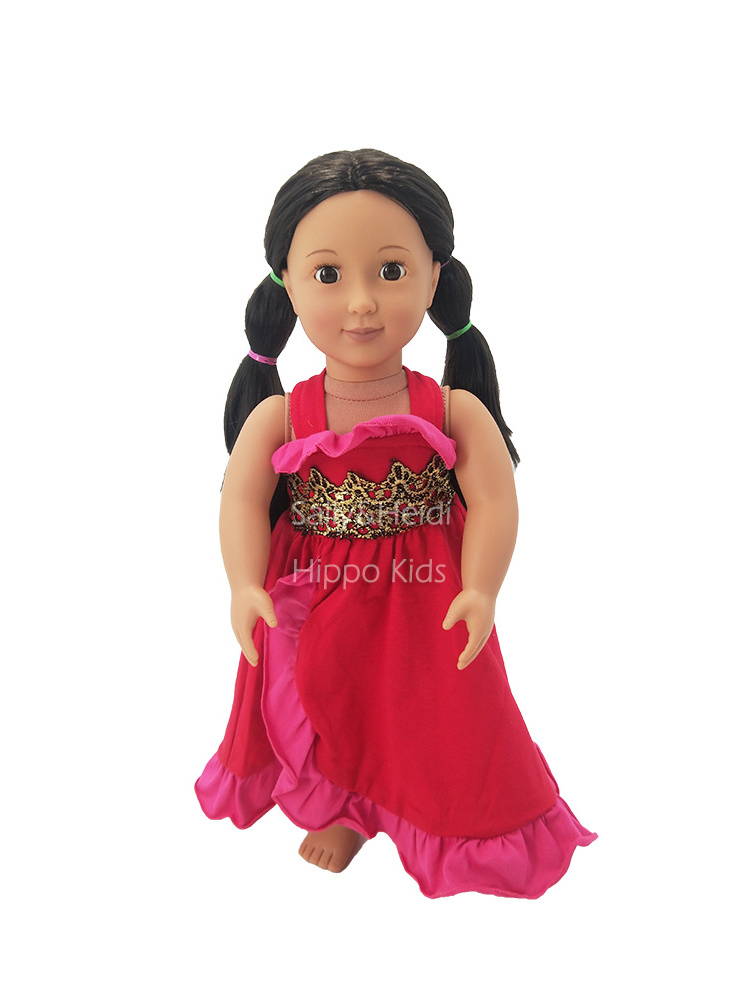 Fashion Style Doll Clothes Dress For Sweet Girls 18 inch Dolls Accessories Cotton Dress For Doll