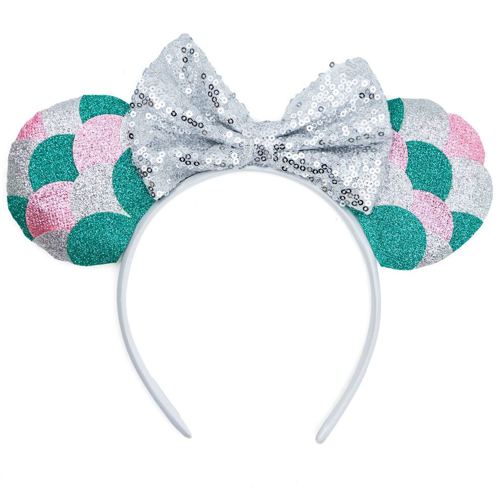 Wholesale Hair Accessories Kids Girls Sequin Bow Knot Butterfly Flower Cosplay Hairband Mouse Ears Headband