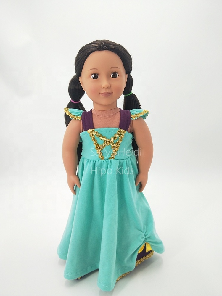 RTS Princess Dress For Doll Cotton Doll Clothing Accessories Sleeveless Doll Clothes Dress For Sweet Girls