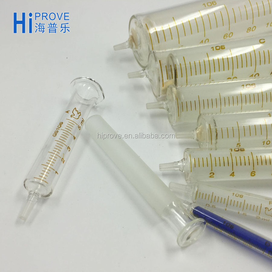 1 ML Glass Syringe Injector Dosage Precision Ideal Lab Sampler Glassware