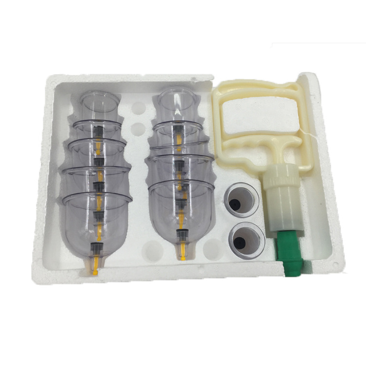 6PC 12PC 18PC 24PC Pull Out A Vaccum Apparatus Plastic Vacuum Cupping Therapy Set Hijama Cups