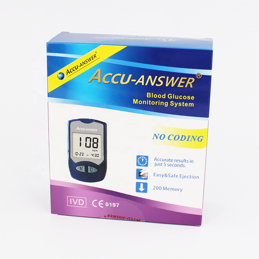 Portable Blood Glucose Monitoring Meter Digital Blood Glucose Monitor