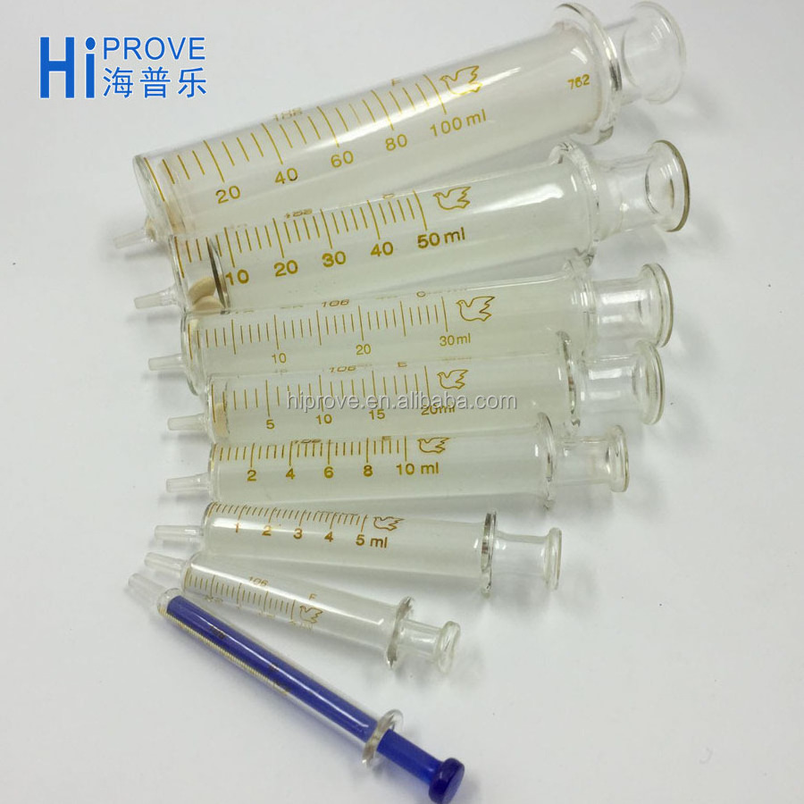 1 ML Glass Syringe Injector Dosage Precision Ideal Lab Sampler Glassware