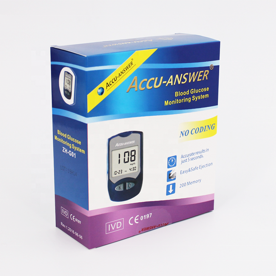 Portable Blood Glucose Monitoring Meter Digital Blood Glucose Monitor