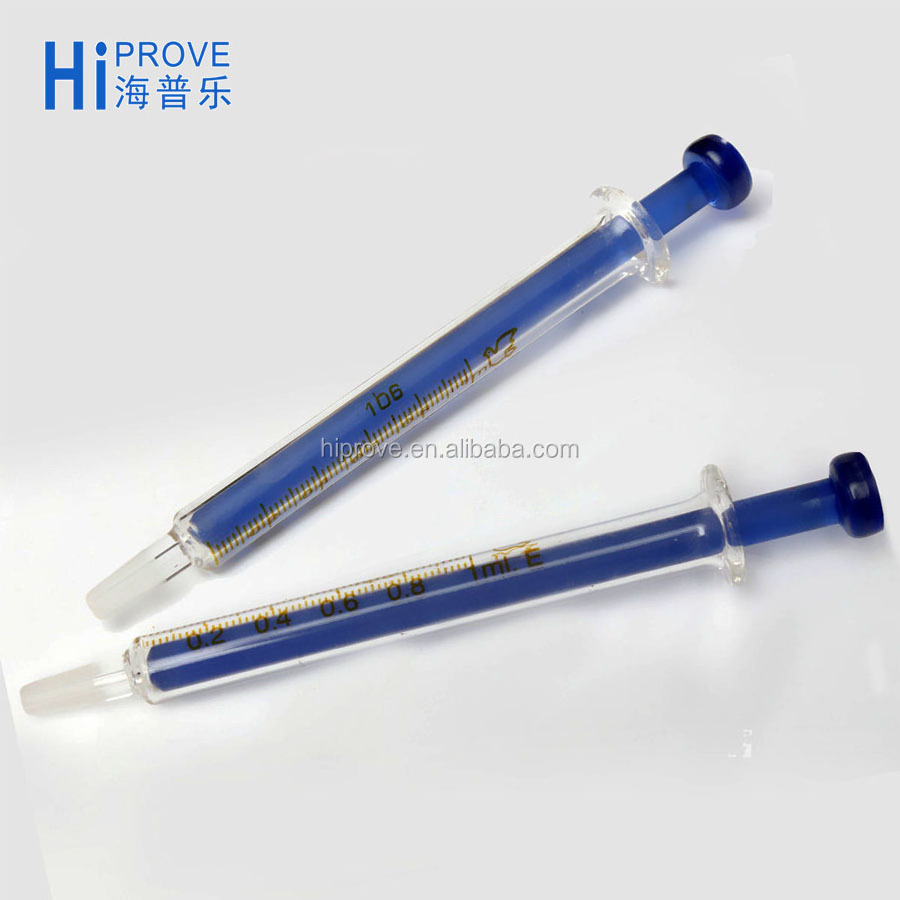 1 ML Glass Syringe Injector Dosage Precision Ideal Lab Sampler Glassware