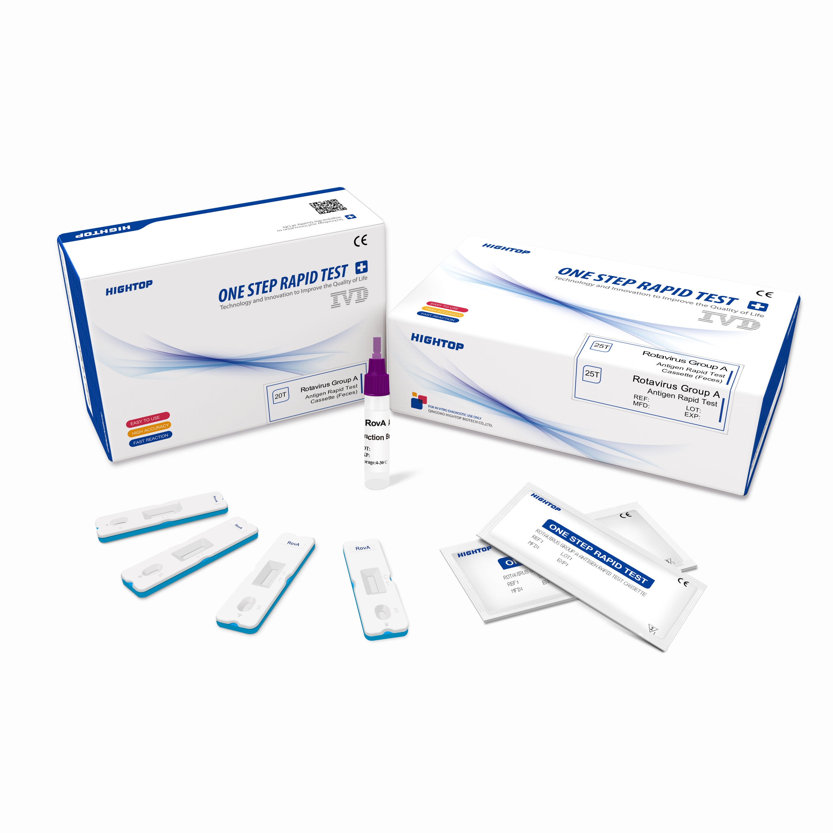 Medical Use Rapid Rotavirus Ag Feces Test Strip And Cassette