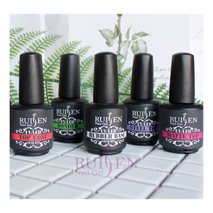 Ruisen Hipsterr Hema Free Rubber Base Flakes Gel Nail Polish Top Coat And Base Coat Bonder Gel Polish