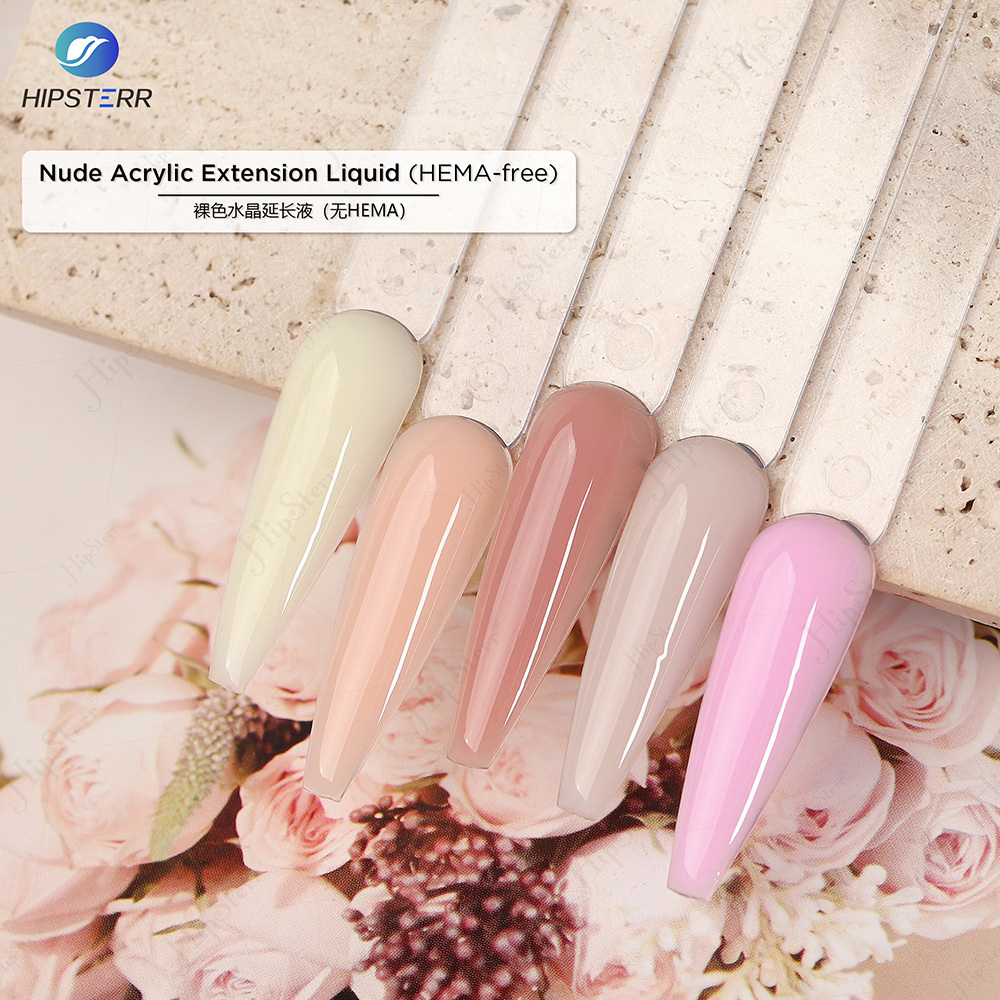 New Arrival Nude Acrylic Extension Liquid HEMA-free Perfect Match Liquid Gel Builder In A Bottle Nude Acrylic Extension Gel