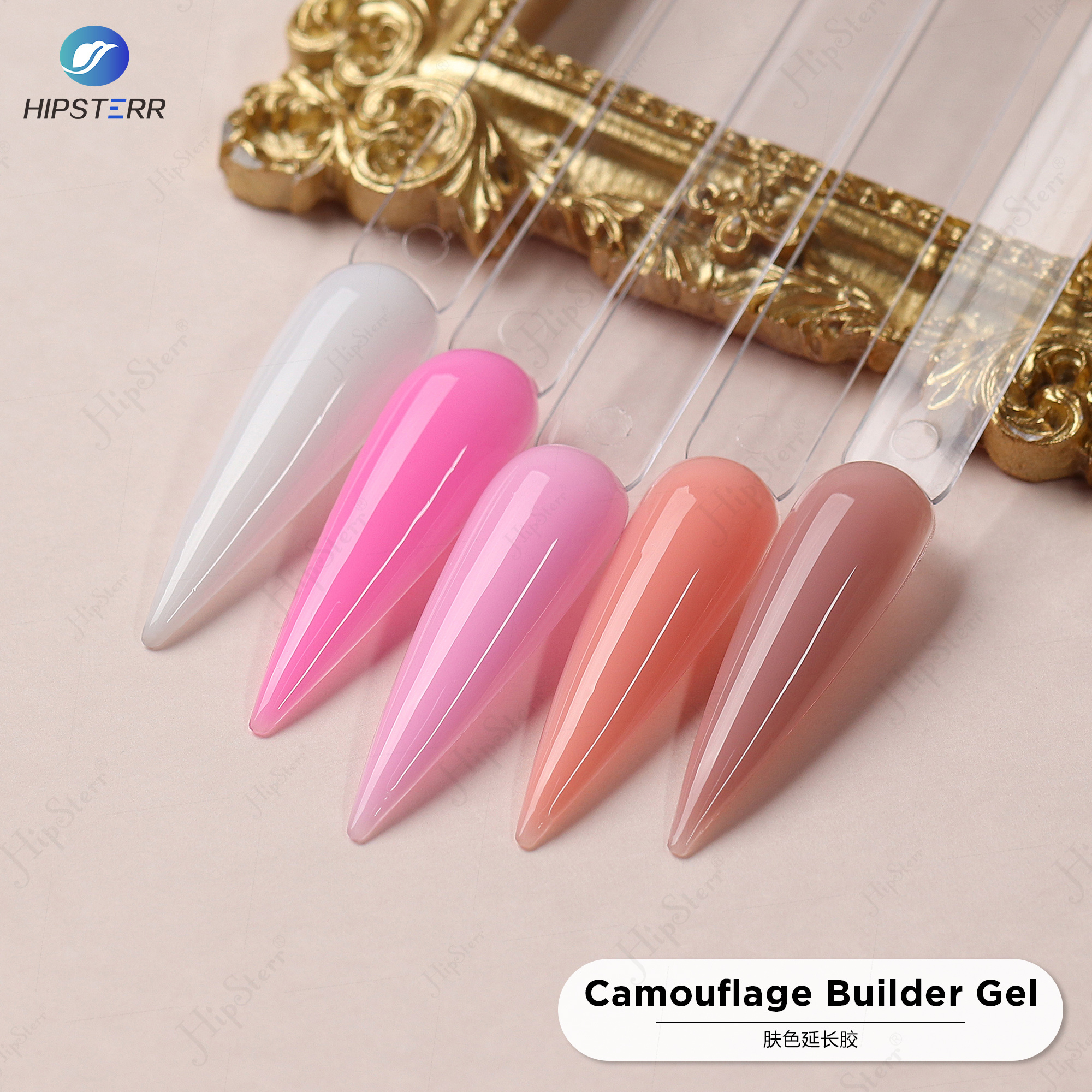 New Arrival Strong Adhesive Pink Nude Gel Cover Nails Camouflage Builder Poli Gel De Unha Construtor Custom