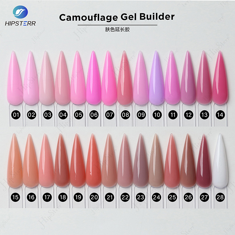 New Arrival Strong Adhesive Pink Nude Gel Cover Nails Camouflage Builder Poli Gel De Unha Construtor Custom