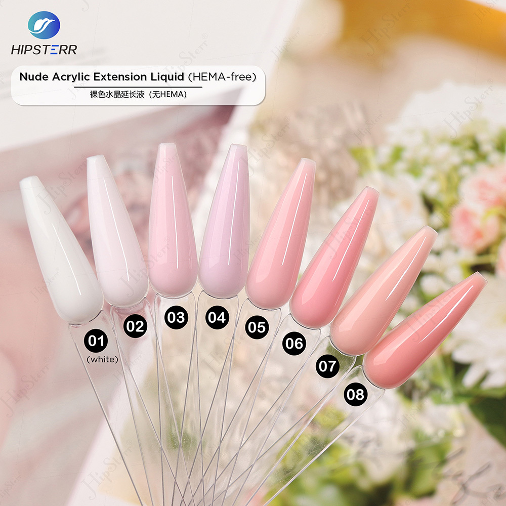 New Arrival Nude Acrylic Extension Liquid HEMA-free Perfect Match Liquid Gel Builder In A Bottle Nude Acrylic Extension Gel