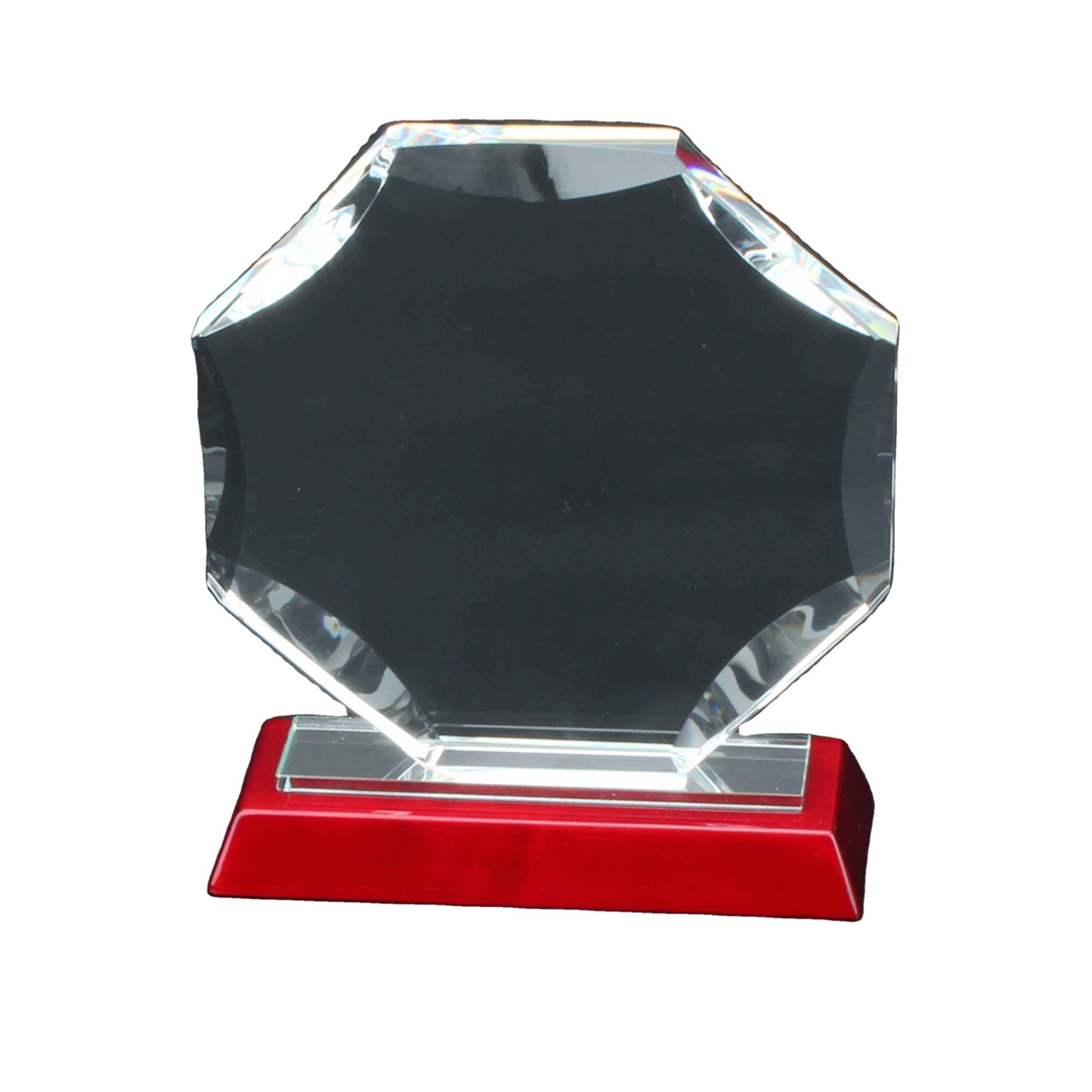 Hitop Clear Custom Acrylic Trophy Block Blank Colored Glass Trophy Awards For Display