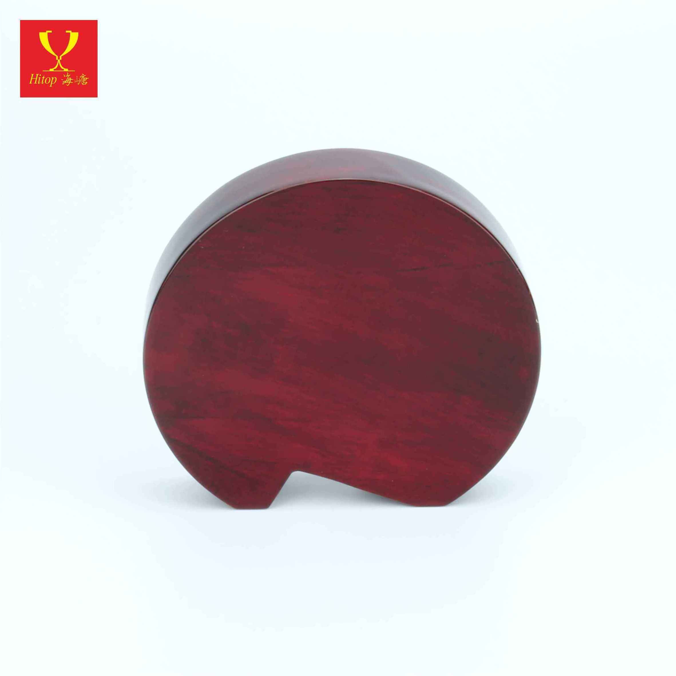 Hitop Factory Wholesale Award Plaque Trophy Blank Wooden Round Plaques Award Shield Wood Plaque