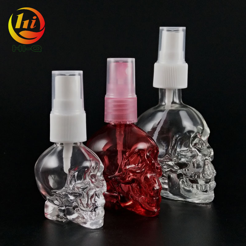 skull shape fragrance bottle 15ml 50ml perfume glass bottle spray 1 oz 30ml