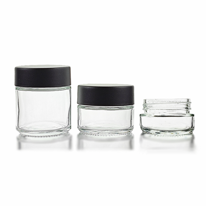 High Quality 1 oz 2 oz 3 oz 4 oz glass jar with child proof cap for packaging