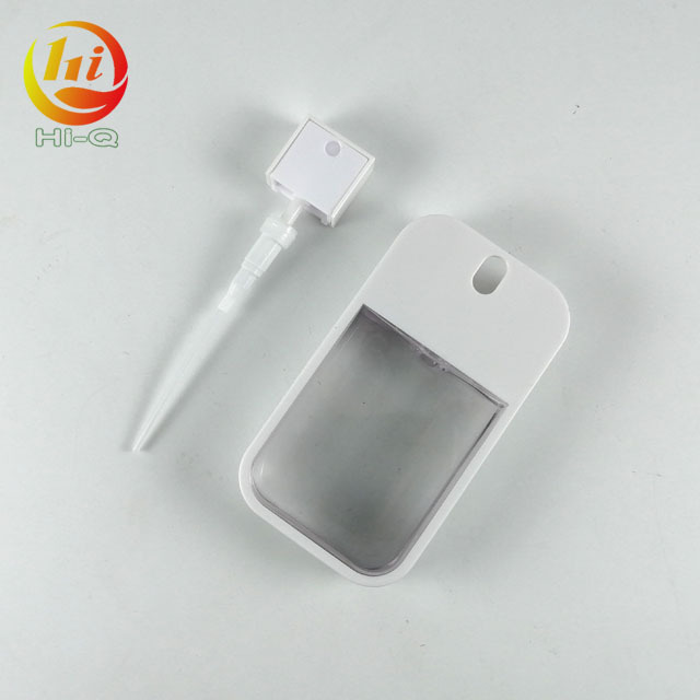 Wholesale pocket sized 30ml plastic perfume spray bottle empty 40ml square shape credit card perfume bottles