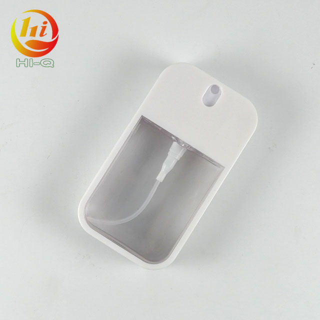 Wholesale pocket sized 30ml plastic perfume spray bottle empty 40ml square shape credit card perfume bottles