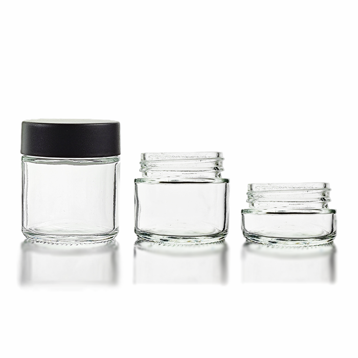 High Quality 1 oz 2 oz 3 oz 4 oz glass jar with child proof cap for packaging