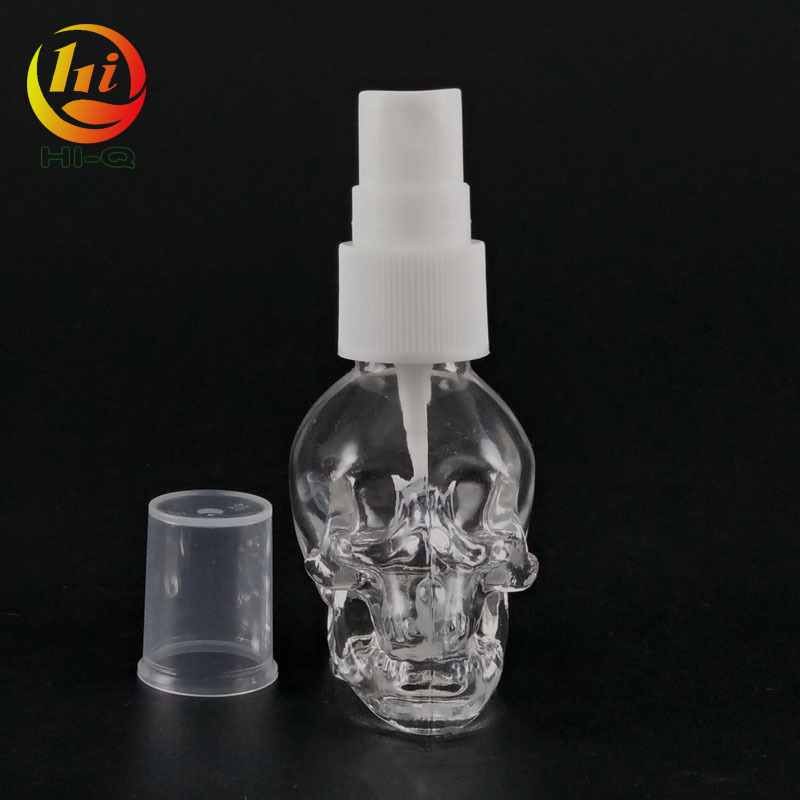 skull shape fragrance bottle 15ml 50ml perfume glass bottle spray 1 oz 30ml