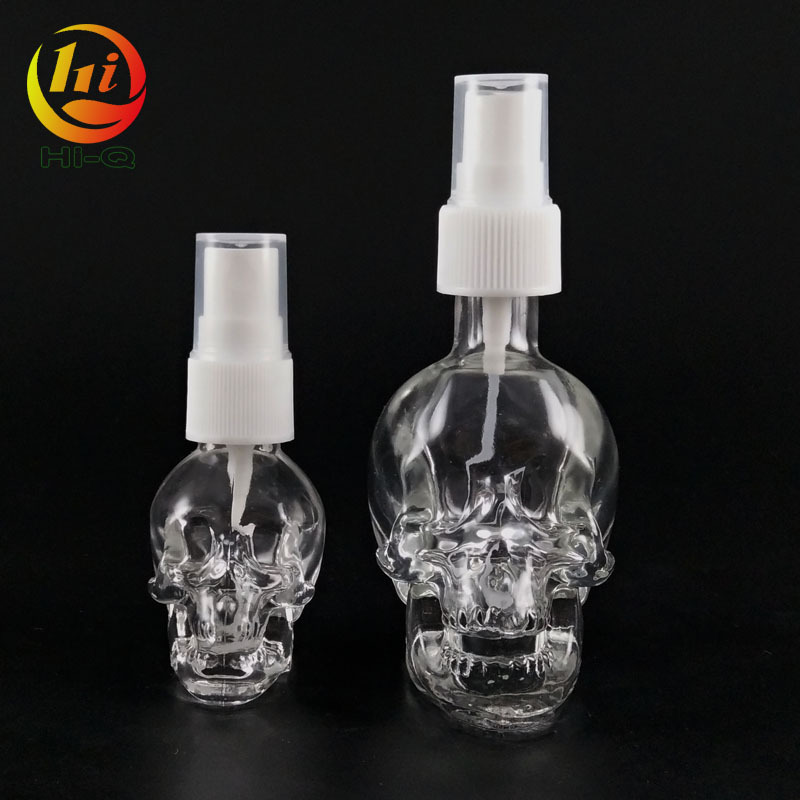 skull shape fragrance bottle 15ml 50ml perfume glass bottle spray 1 oz 30ml