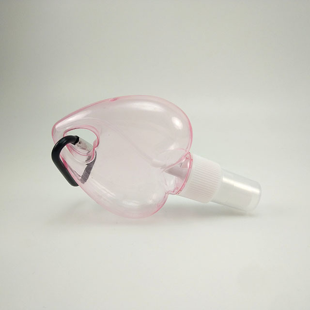 50ml Keychain Spray Bottles Leakproof Refillable Flip Cap Container Empty Heart Shaped Carabiner Hook Bottles