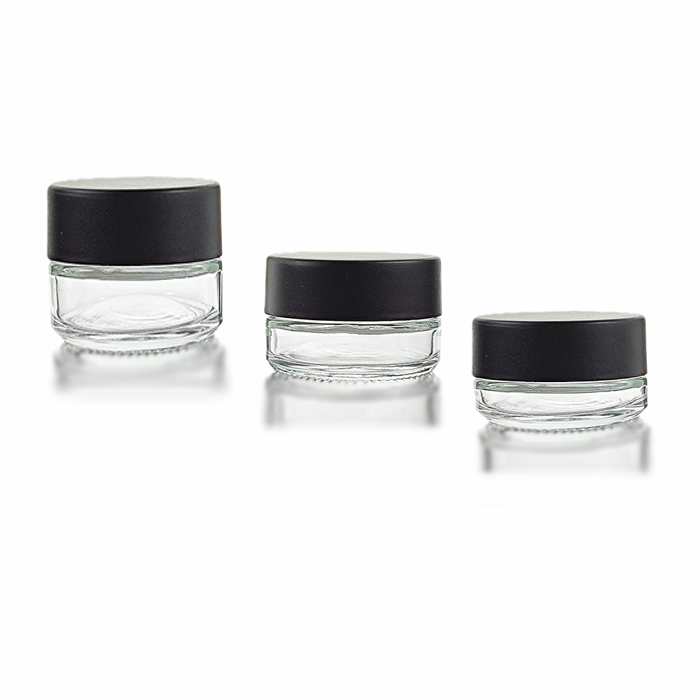 High Quality 1 oz 2 oz 3 oz 4 oz glass jar with child proof cap for packaging