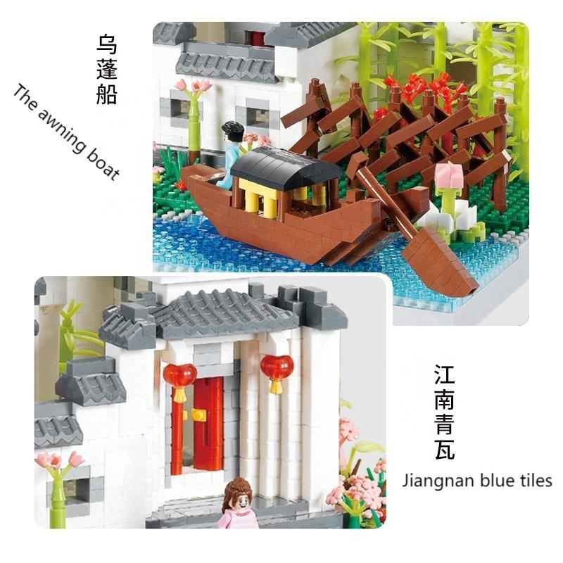 Dream Garden Educational DIY Assembly Building Blocks Micro Plastic Construction Sets Girls 1:87 Color Box Perfect Gift Idea