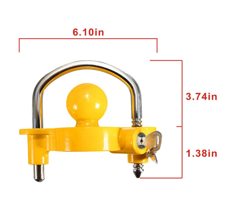 Tow Bar Secure Trailer Ball Hitch Lock