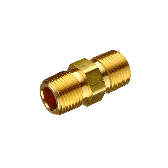 Forged Brass Plumbing Material Nipple Adapter 1/4