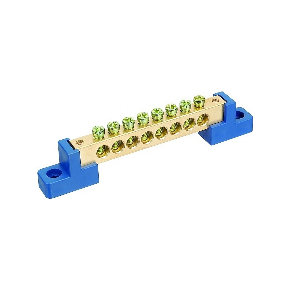 High Grade Brass Female Thread PCB Terminal Blocks Connector And Earth Ground Wire Lug Neutral Bus Bar For Electrical Fittings