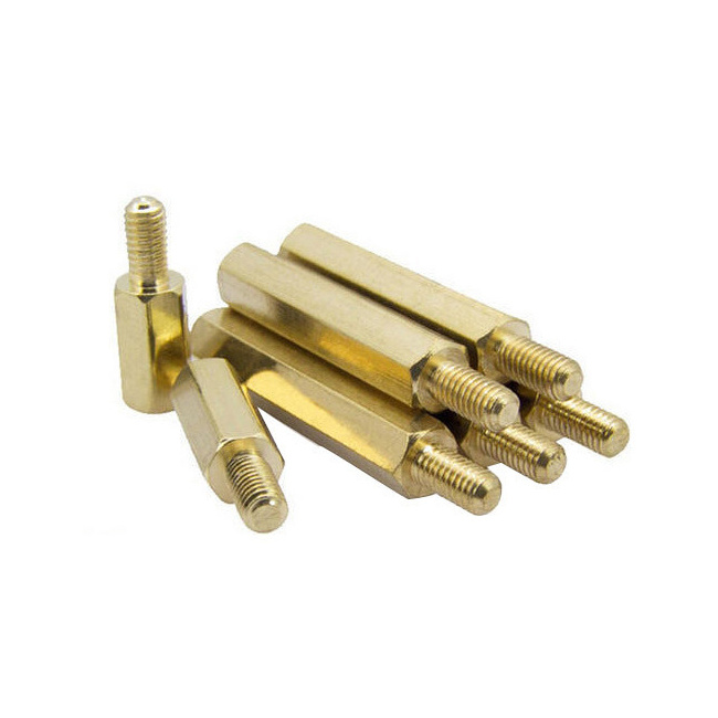 OEM  Brass MS Steel M2 M4 M6 Hex Male And Female Threaded Knurled Standoff Spacers Beads Sleeve At Direct Factory Price