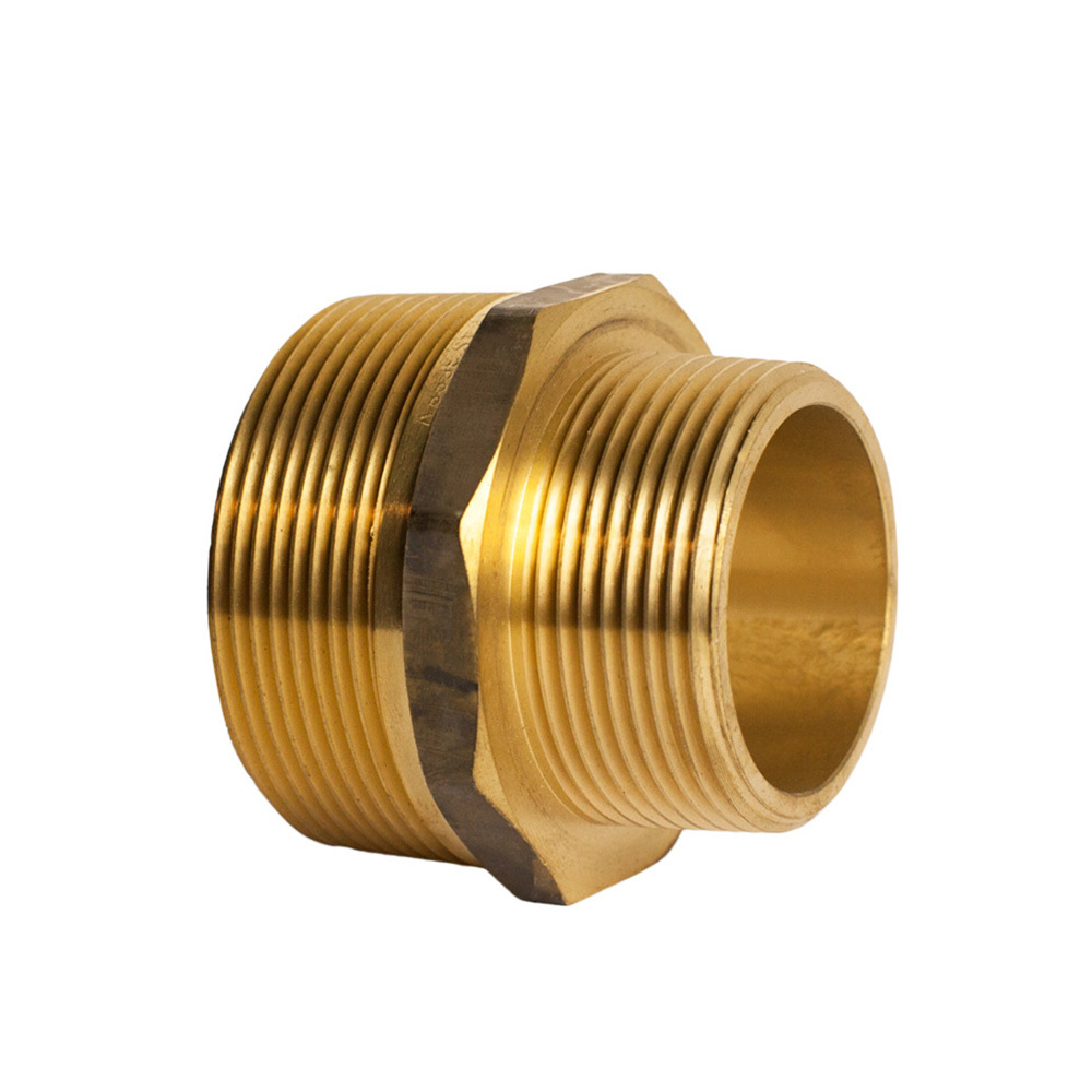 Forged Brass Plumbing Material Nipple Adapter 1/4