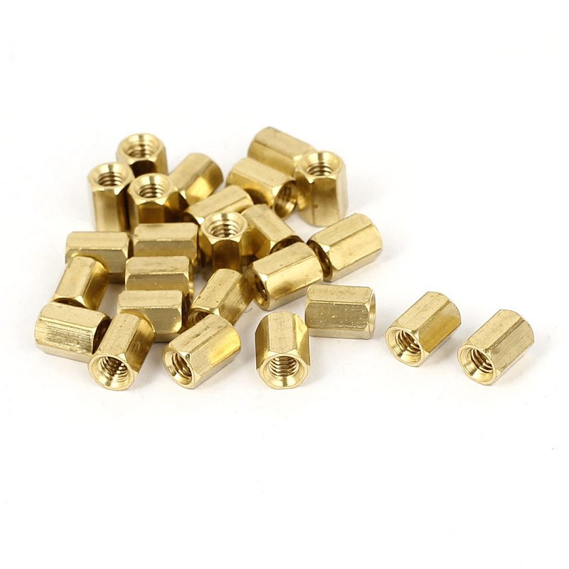 OEM  Brass MS Steel M2 M4 M6 Hex Male And Female Threaded Knurled Standoff Spacers Beads Sleeve At Direct Factory Price