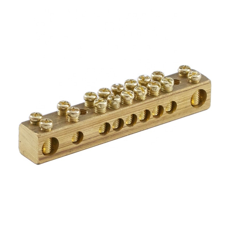 High Grade Brass Female Thread PCB Terminal Blocks Connector And Earth Ground Wire Lug Neutral Bus Bar For Electrical Fittings