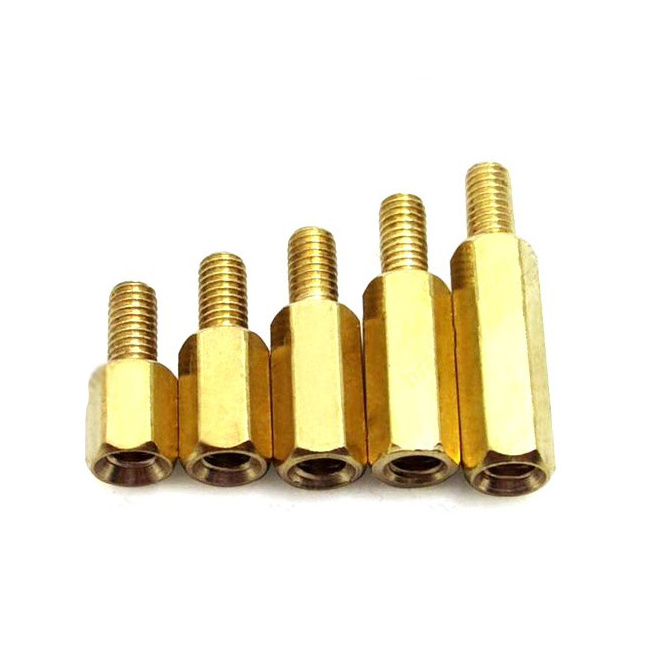 OEM  Brass MS Steel M2 M4 M6 Hex Male And Female Threaded Knurled Standoff Spacers Beads Sleeve At Direct Factory Price