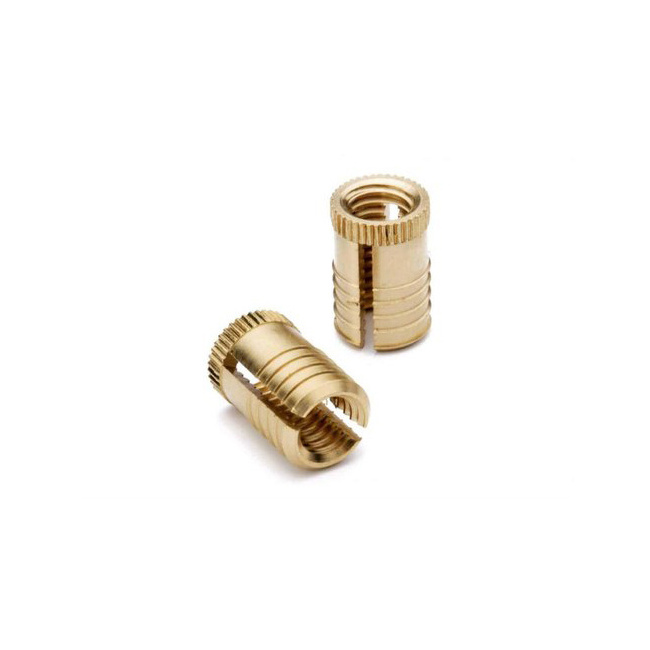 Factory Price Customized Size Brass Helical Double Knurled Threaded Inserts Nut At Cheap Price