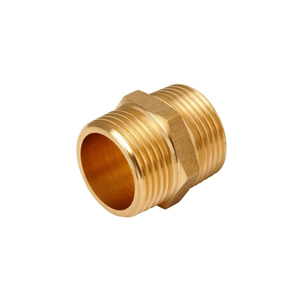 Forged Brass Plumbing Material Nipple Adapter 1/4