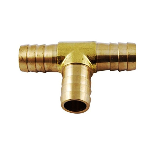 Forged Lead Free Female Thread Brass Hose Barb Splitter Tee 3-Way Nipple Connector Joint Insert Adapter PEX Swivel Fittings