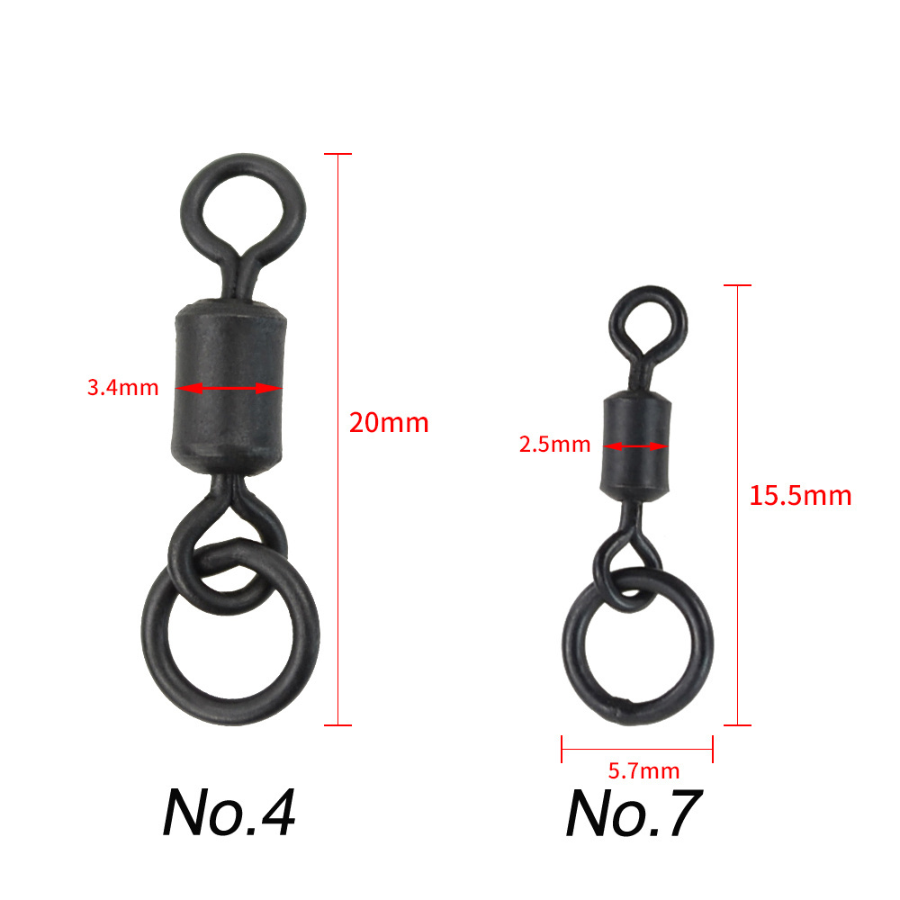 Carp Fishing Swivel for Chod Rig Link with solid ring terminal fishing tackle fishing snap swivels