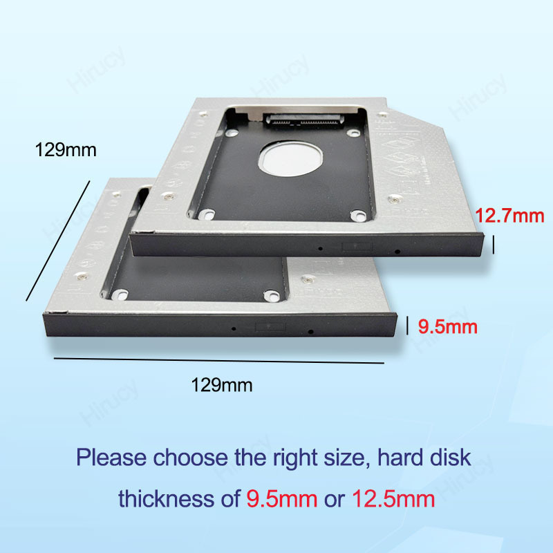 9.5mm 12.7mm Optical Drive Bay SATA3.0 2nd HDD Caddy 2.5'' SSD Enclosure Hard Drive Case for Laptop